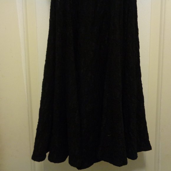 COQUETTE CLUBWEAR BODY EXTERIORS BLACK LACEY STRETCH FLARE DRESS SMALL - Picture 7 of 11